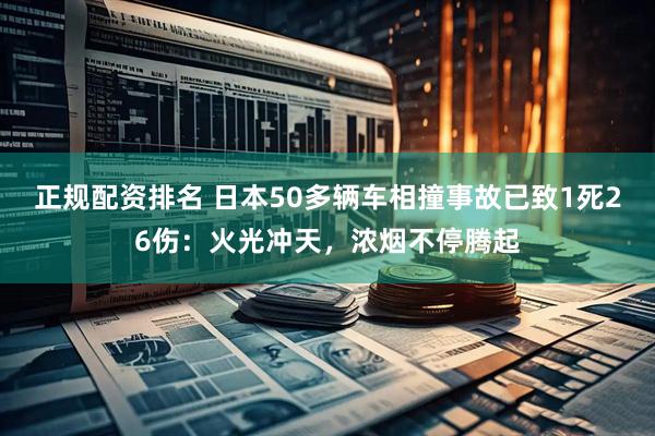 正规配资排名 日本50多辆车相撞事故已致1死26伤：火光冲天，浓烟不停腾起